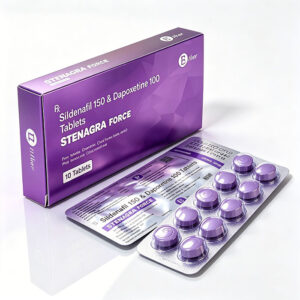 印度紫鑽雙效片STENAGRA FORCE 外包裝盒正面 - 西地那非150mg+達泊西汀100mg 10粒裝 印度Ether Pharma