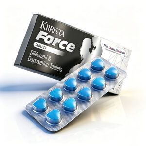 黑色風暴-1 黑色風暴超級威而鋼雙效片 Krrista Force 外包裝盒正面 - 西地那非150mg+達泊西汀60mg 印度The Lotus Biotech